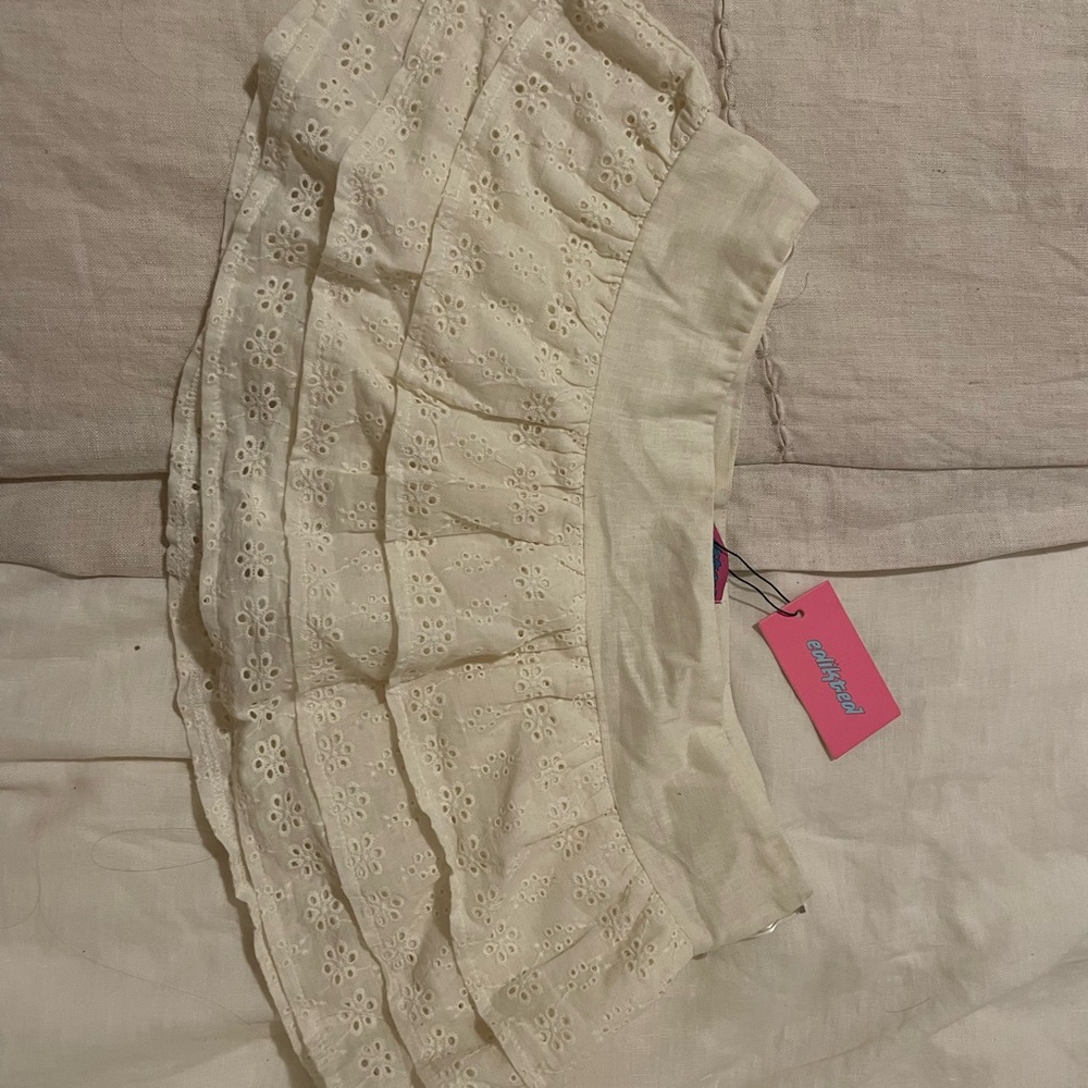 Edikted Cream Mini Skirt